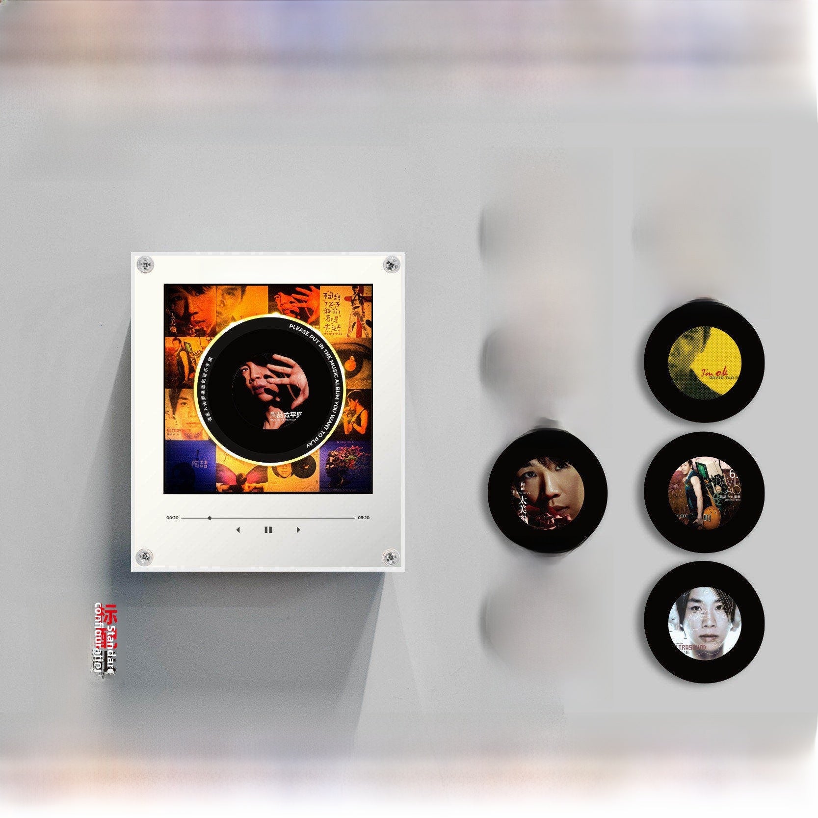Rotating Record NFC Music Player with Night Light
Reproductor de musica NFC giratorio con luz nocturna