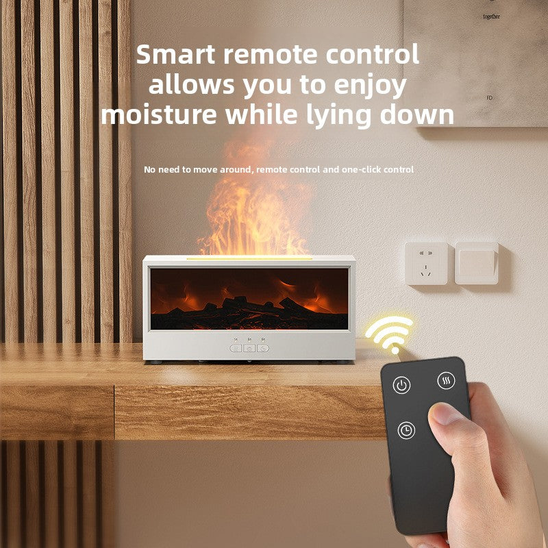 Fireplace Flame Aroma Diffuser with Remote Control and Humidifier
Difusor de aromas con forma de llama de chimenea, con control remoto y humidificador.