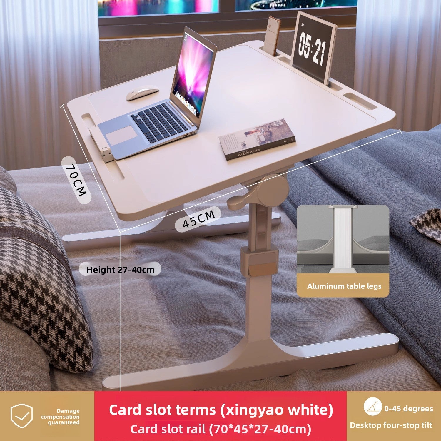 Adjustable Height Folding Desk with Storage Features
Escritorio plegable de altura ajustable con funciones de almacenamiento