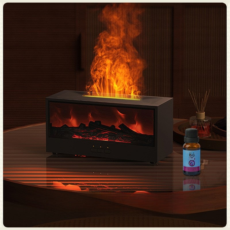 Fireplace Flame Aroma Diffuser with Remote Control and Humidifier
Difusor de aromas con forma de llama de chimenea, con control remoto y humidificador.