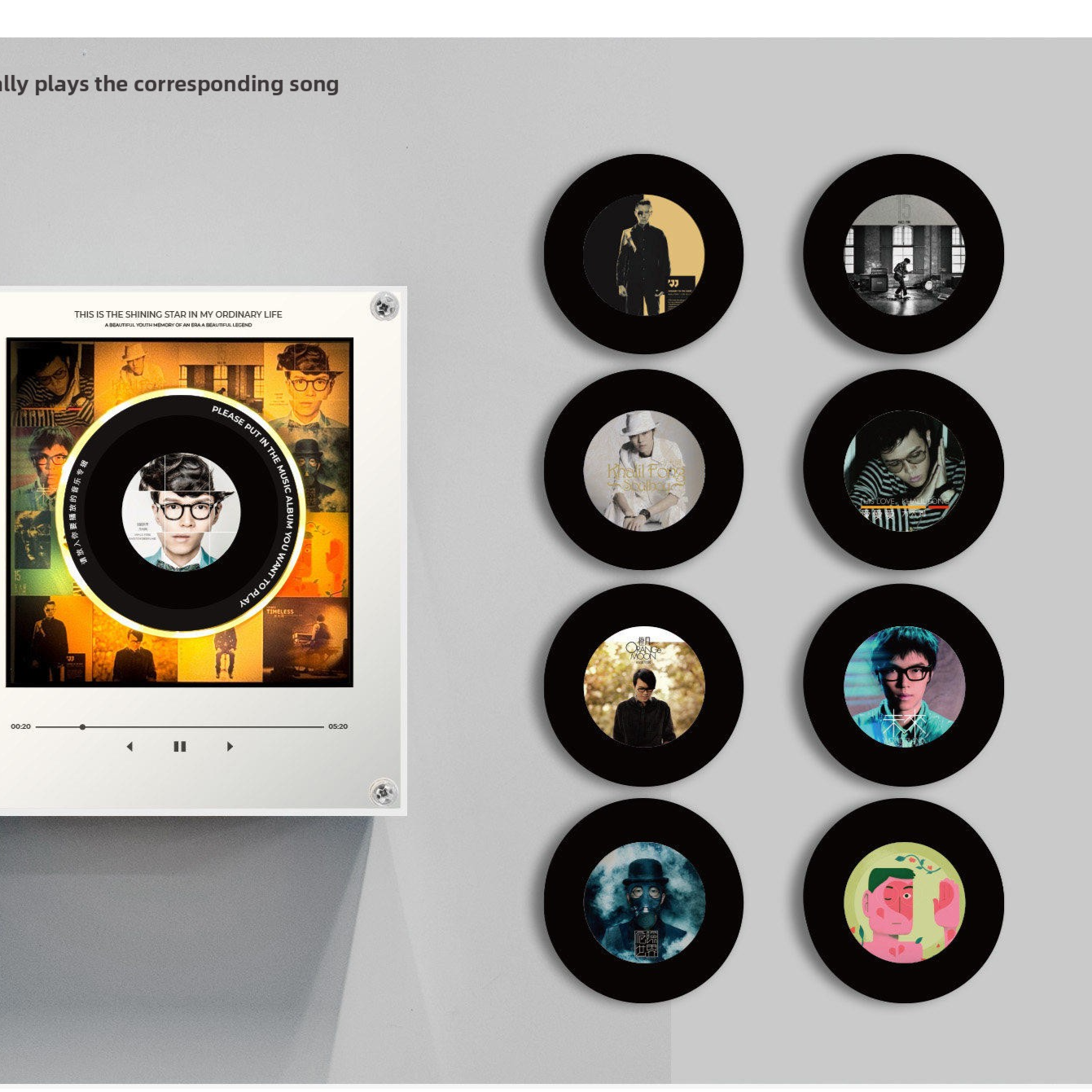 Rotating Record NFC Music Player with Night Light
Reproductor de musica NFC giratorio con luz nocturna