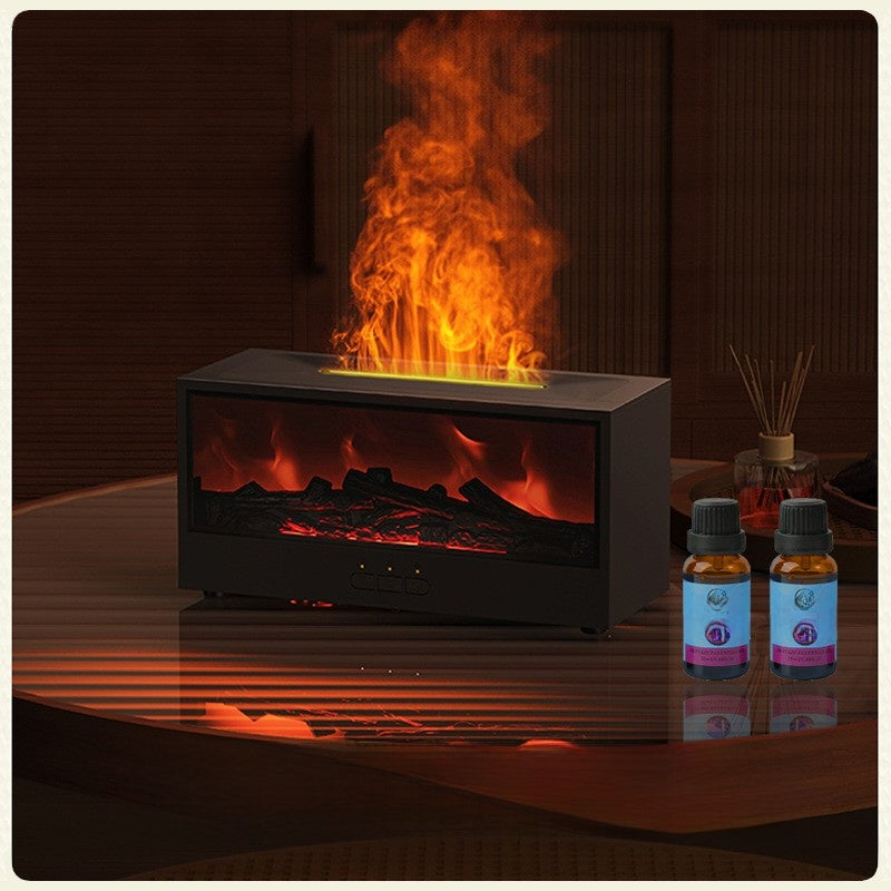 Fireplace Flame Aroma Diffuser with Remote Control and Humidifier
Difusor de aromas con forma de llama de chimenea, con control remoto y humidificador.