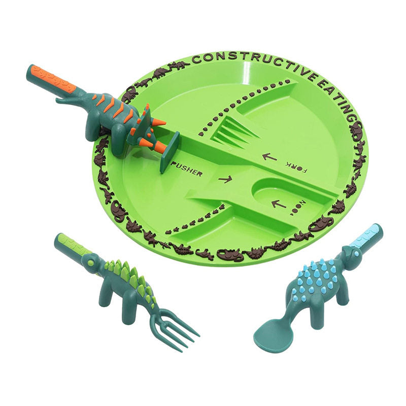 Children Dinosaur Themed Tableware Set with Utensils
juego de vajilla con tematica de dinosaurios para ni�os con utensilios