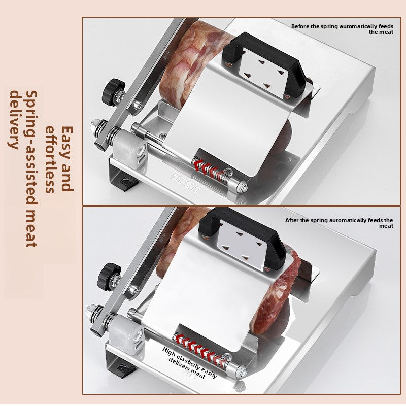 Thickened stainless steel meat slicer
Cortadora de carne de acero inoxidable reforzado