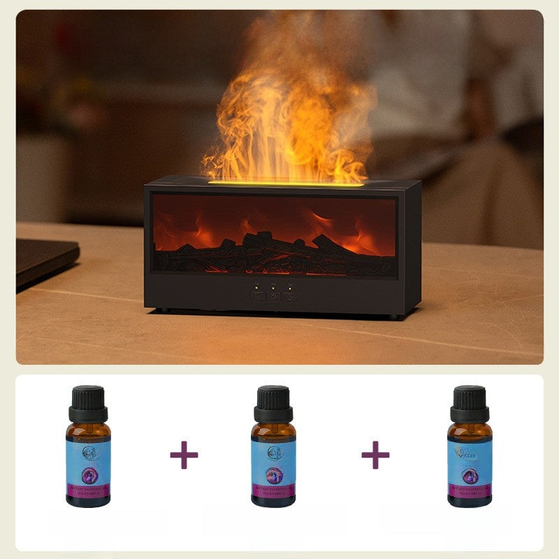 Fireplace Flame Aroma Diffuser with Remote Control and Humidifier
Difusor de aromas con forma de llama de chimenea, con control remoto y humidificador.