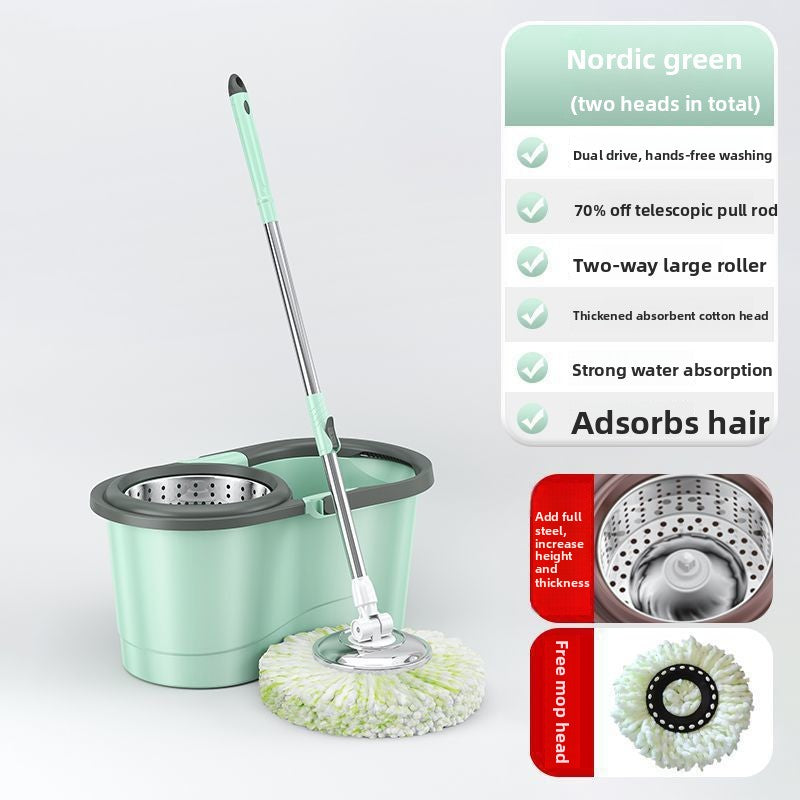 Rotary Mop Bucket with Self Wringing and Handle
Cubo de fregona giratoria con autoescurridor y mango