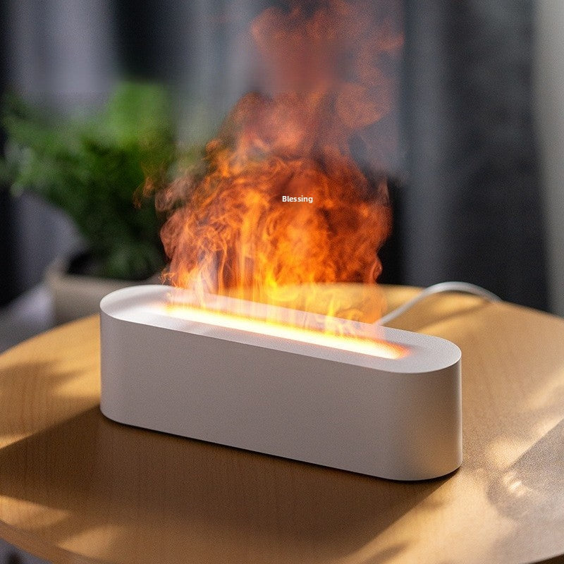 Fireplace Flame Aroma Diffuser with Remote Control and Humidifier
Difusor de aromas con forma de llama de chimenea, con control remoto y humidificador.