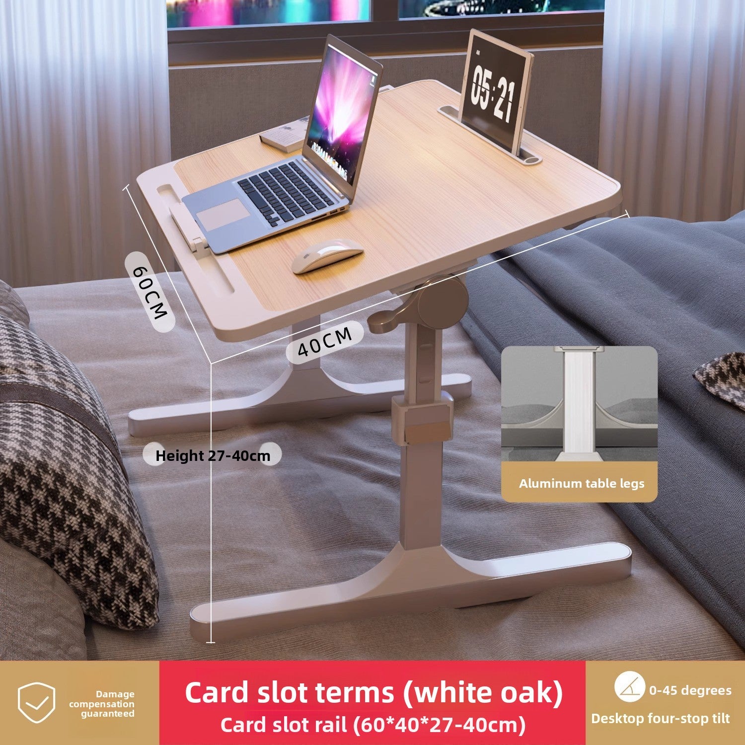 Adjustable Height Folding Desk with Storage Features
Escritorio plegable de altura ajustable con funciones de almacenamiento