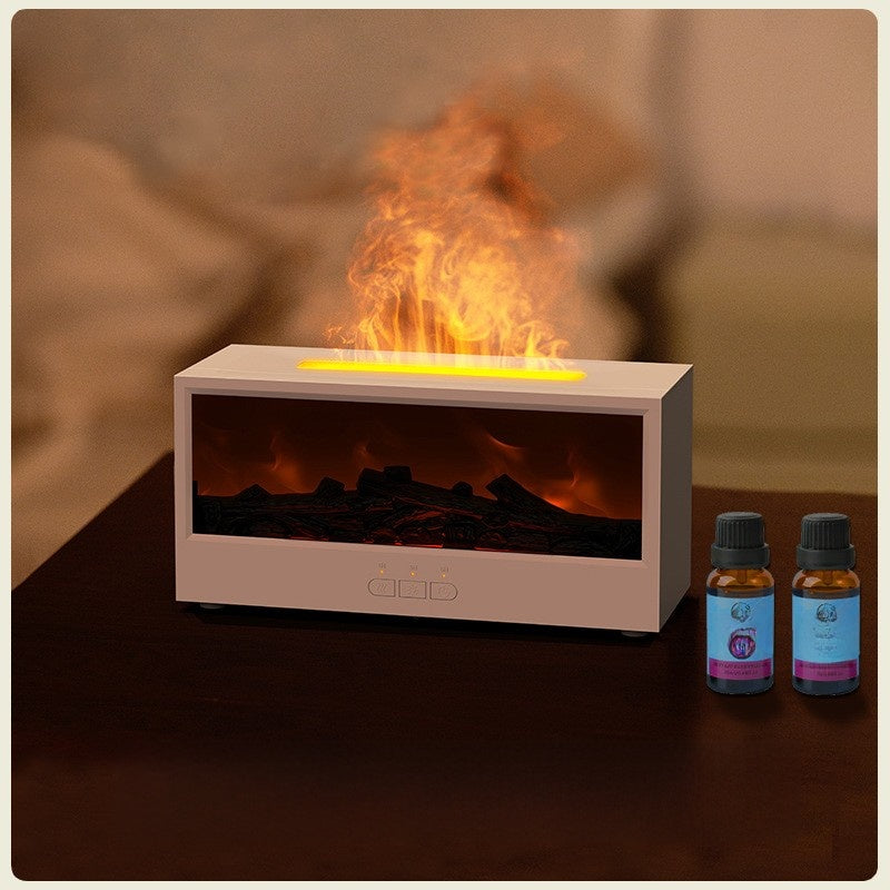Fireplace Flame Aroma Diffuser with Remote Control and Humidifier
Difusor de aromas con forma de llama de chimenea, con control remoto y humidificador.