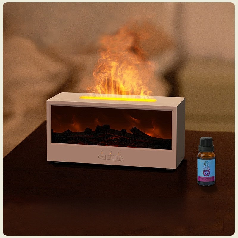Fireplace Flame Aroma Diffuser with Remote Control and Humidifier
Difusor de aromas con forma de llama de chimenea, con control remoto y humidificador.