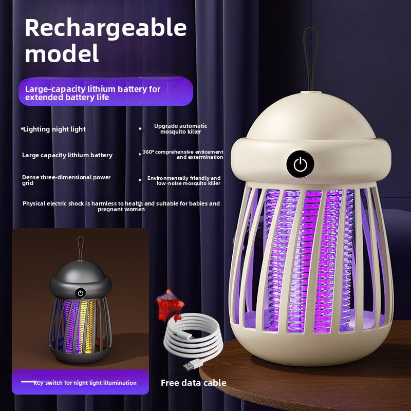 Smart Electric Mosquito Killer Lamp Rechargeable Indoor Outdoor
L�mpara antimosquitos el�ctrica inteligente recargable para interiores y exteriores