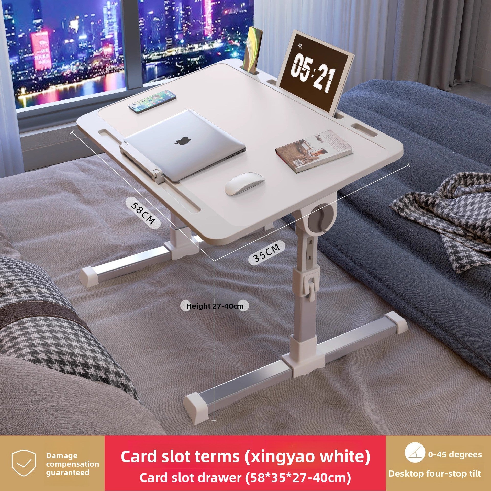 Adjustable Height Folding Desk with Storage Features
Escritorio plegable de altura ajustable con funciones de almacenamiento