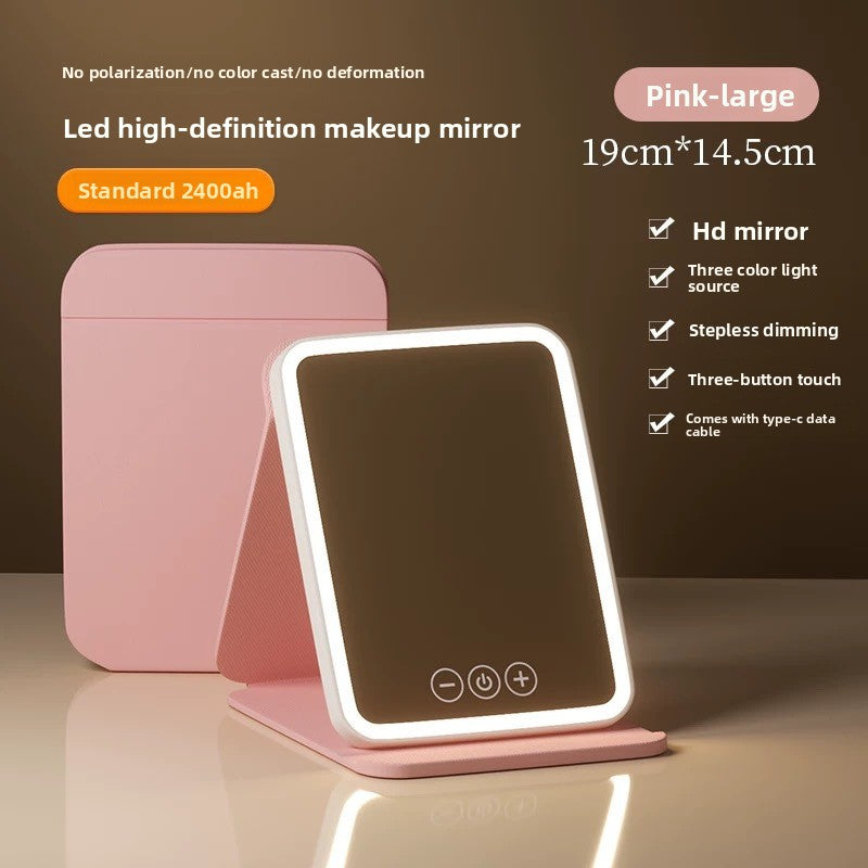 Folding LED Makeup Mirror with Adjustable Light
Espejo de maquillaje LED plegable con luz ajustable