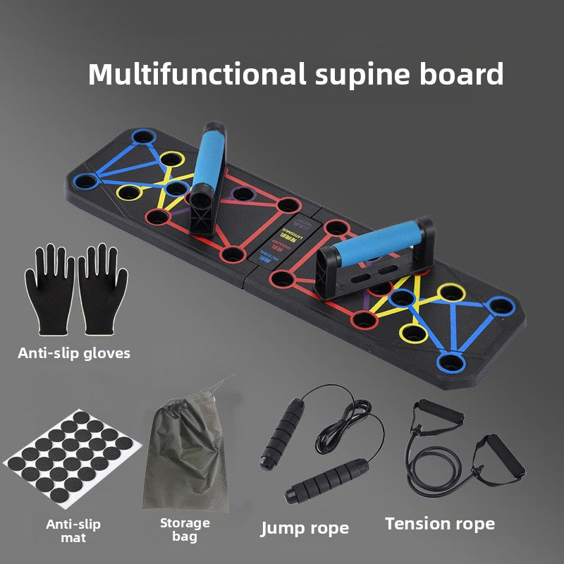 Multifunctional Foldable Push-Up Board for Home Exercise
Tabla de flexiones plegable multifuncional para ejercicio en casa
