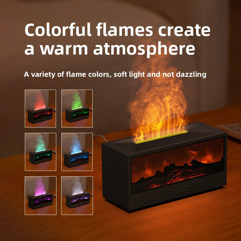 Fireplace Flame Aroma Diffuser with Remote Control and Humidifier
Difusor de aromas con forma de llama de chimenea, con control remoto y humidificador.