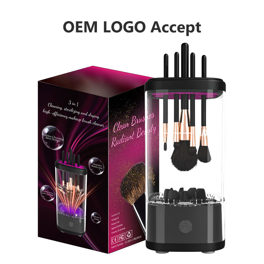 Rechargeable Makeup Brush Cleaner with UV Sterilization
Limpiador de brochas de maquillaje recargable con esterilizaci�n UV.