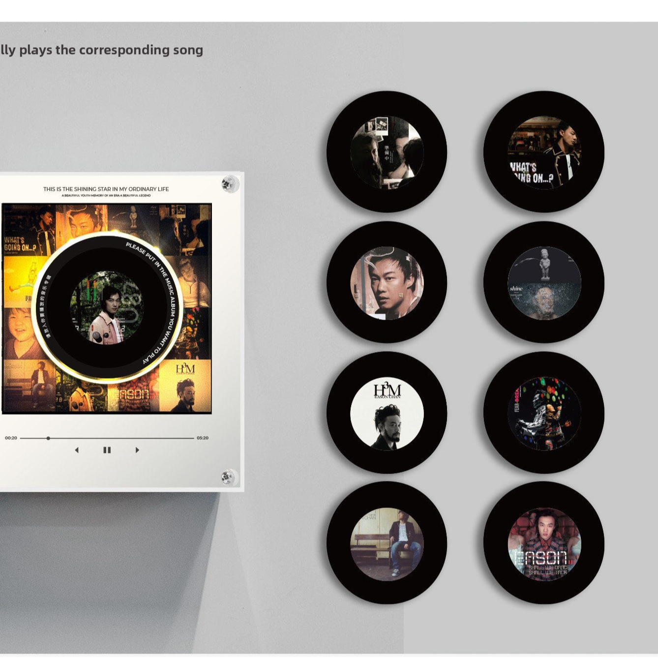 Rotating Record NFC Music Player with Night Light
Reproductor de musica NFC giratorio con luz nocturna