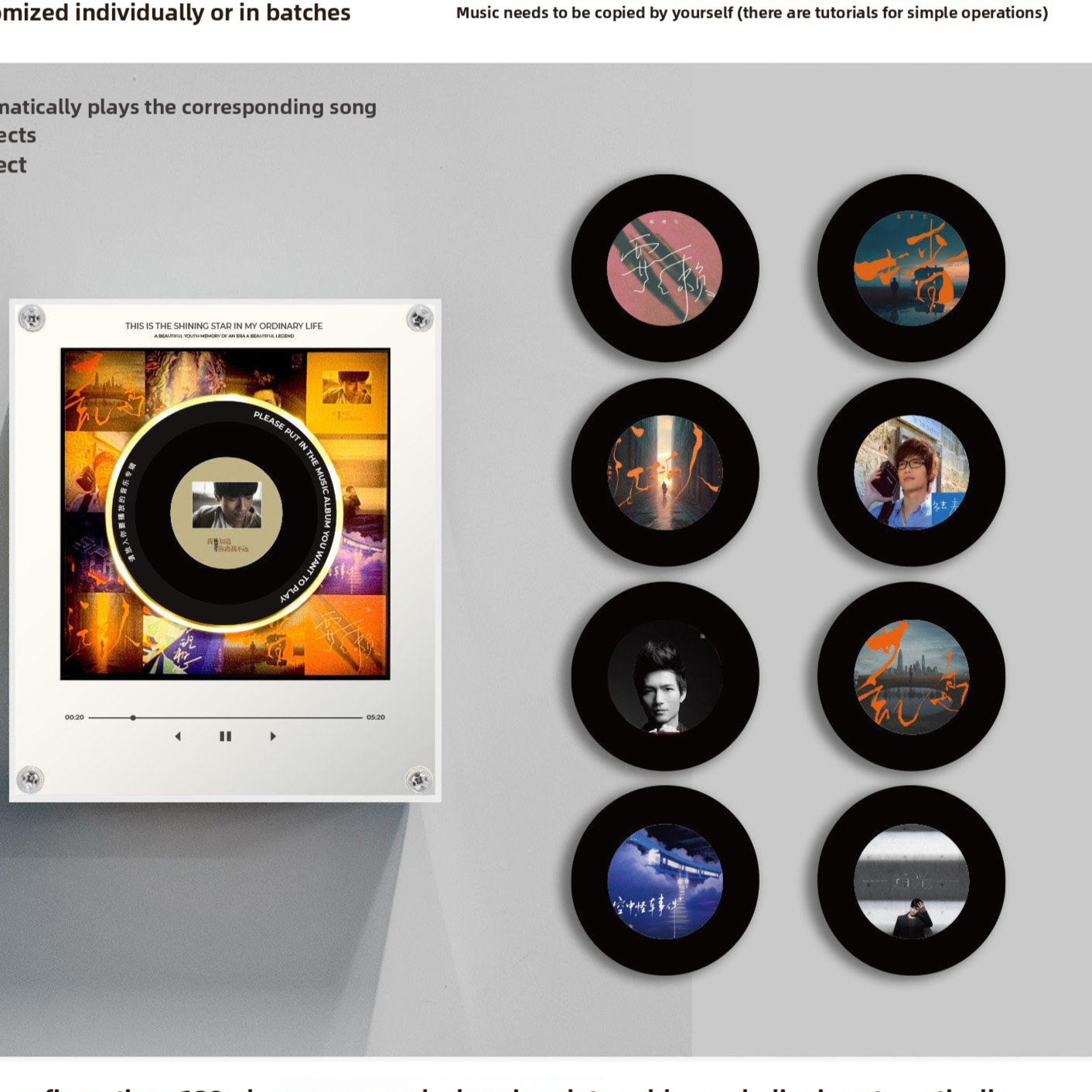 Rotating Record NFC Music Player with Night Light
Reproductor de musica NFC giratorio con luz nocturna