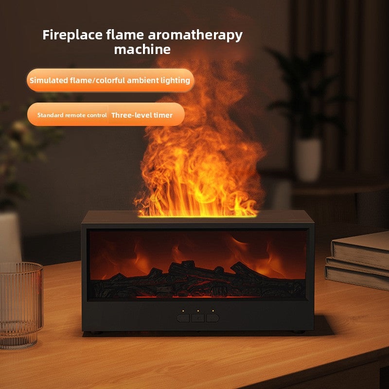 Fireplace Flame Aroma Diffuser with Remote Control and Humidifier
Difusor de aromas con forma de llama de chimenea, con control remoto y humidificador.