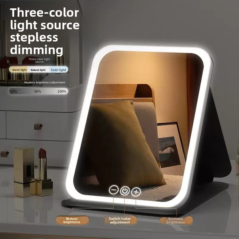 Folding LED Makeup Mirror with Adjustable Light
Espejo de maquillaje LED plegable con luz ajustable