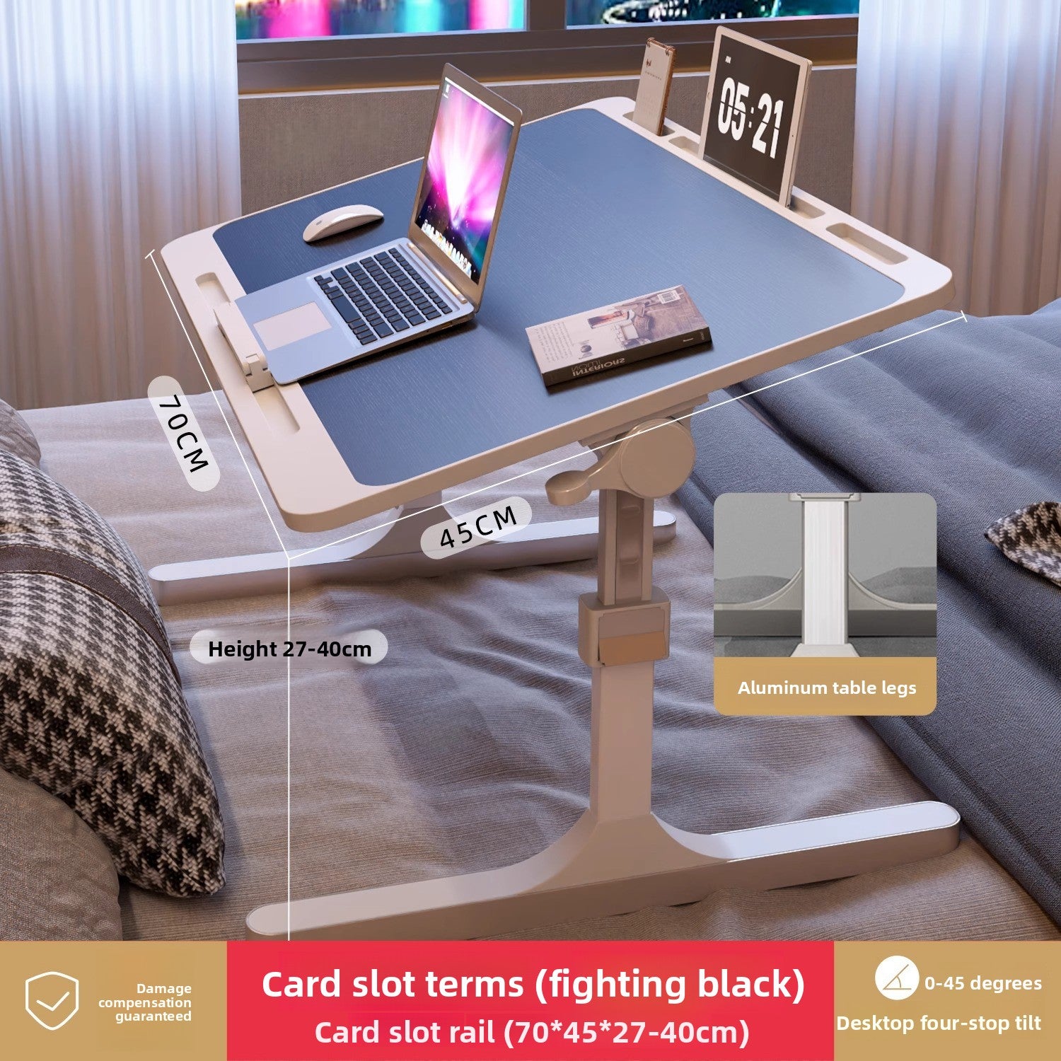 Adjustable Height Folding Desk with Storage Features
Escritorio plegable de altura ajustable con funciones de almacenamiento